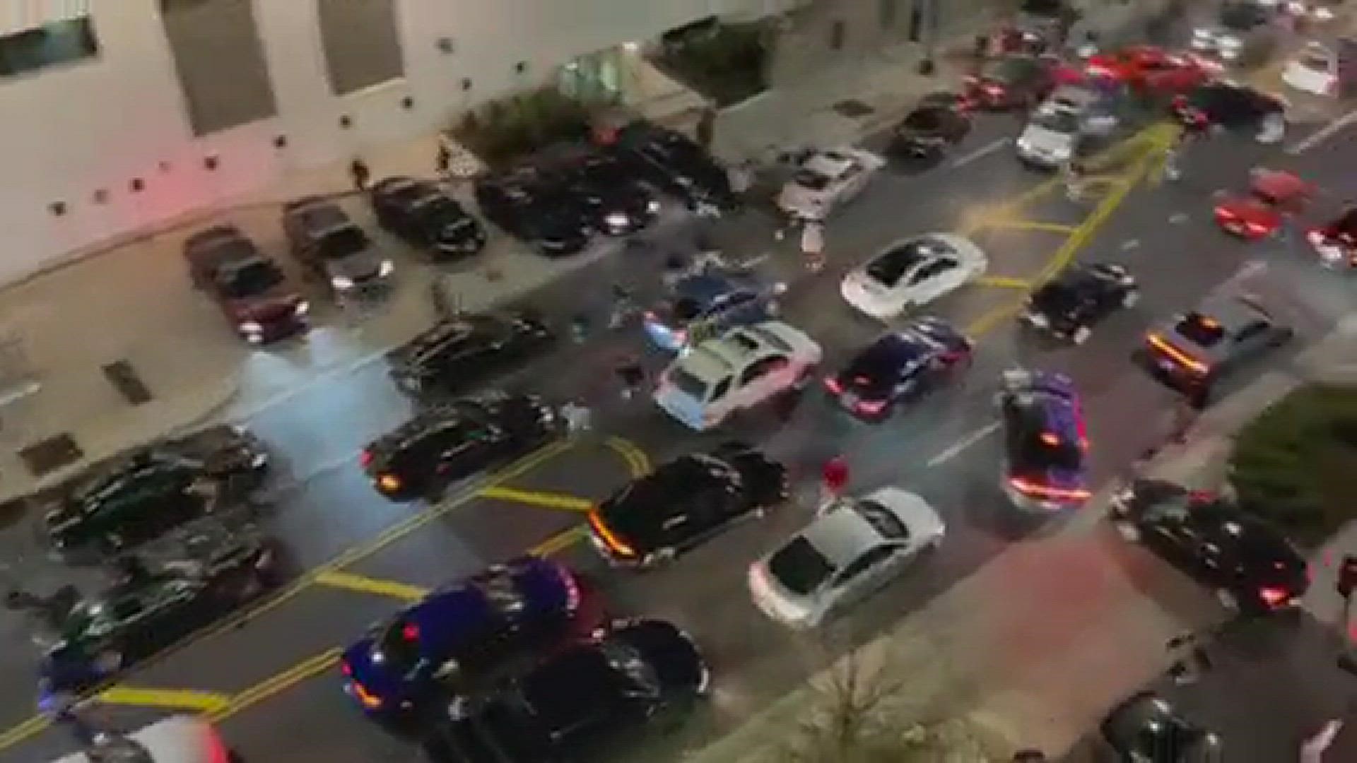 People disperse from the situation as word gets out that police are coming.
Credit: WCNC viewer