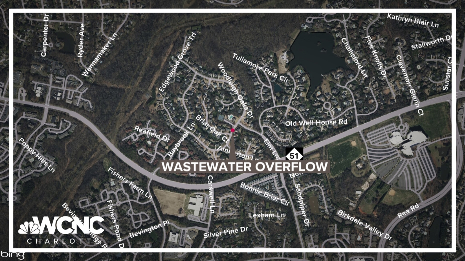 A grease blockage is to blame for more than 1,000 pounds of wastewater to spill into McAlpine Creek Sunday.