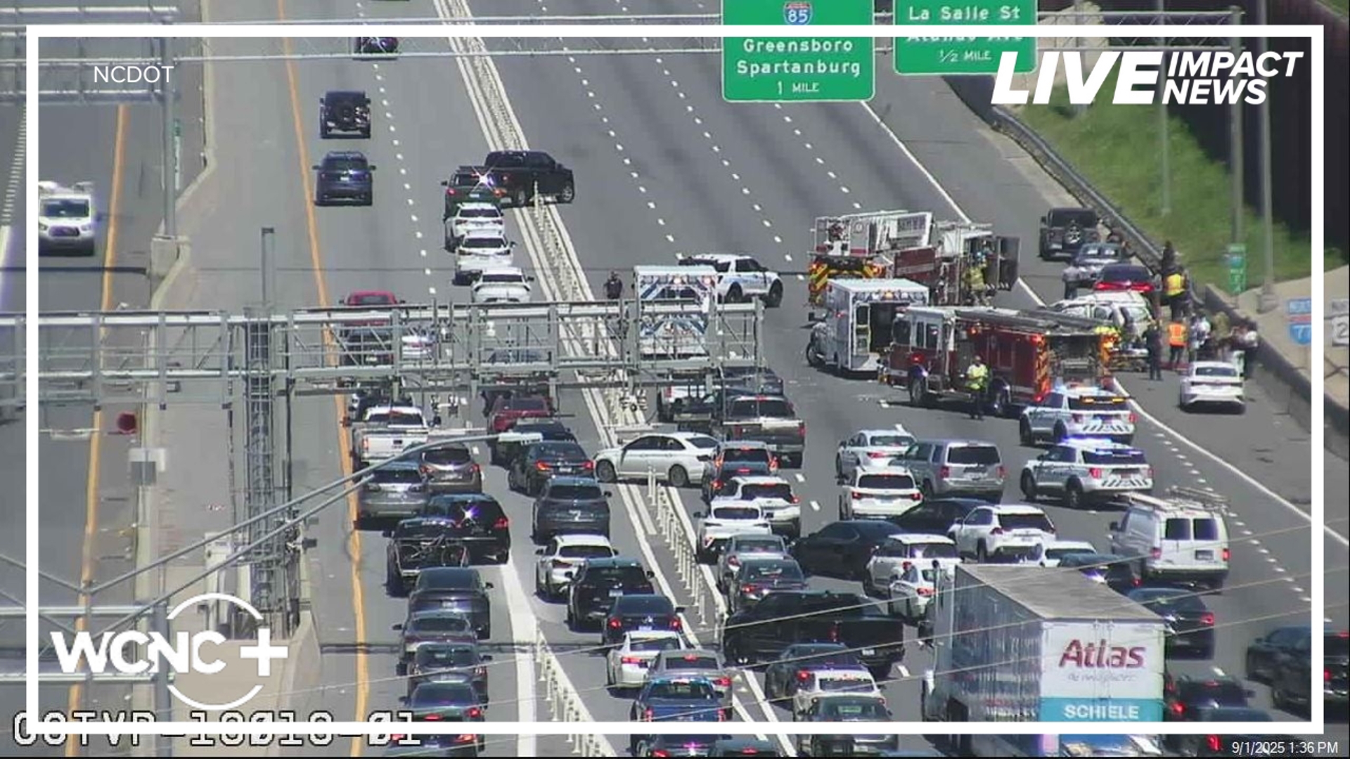 Multiple lanes blocked on I-77, near I-277 due to crash | wcnc.com