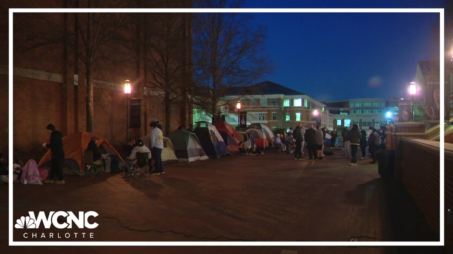 Fans camp out ahead of Saturday's game