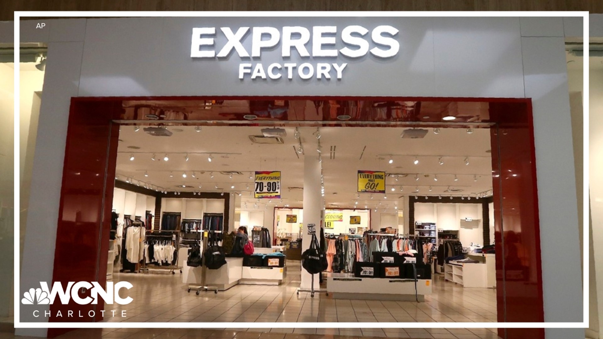 Closing sales are set to begin Tuesday at the nearly 100 Express stores that will be shuttering.