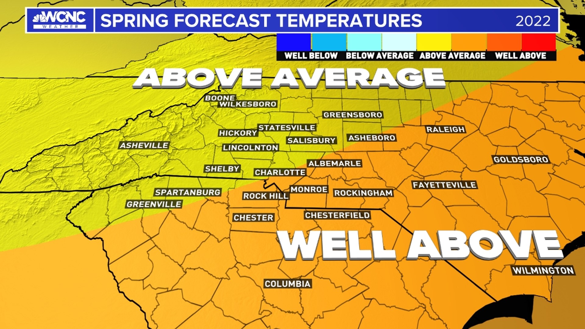 Spring Forecast 2022 for North Carolina, South Carolina