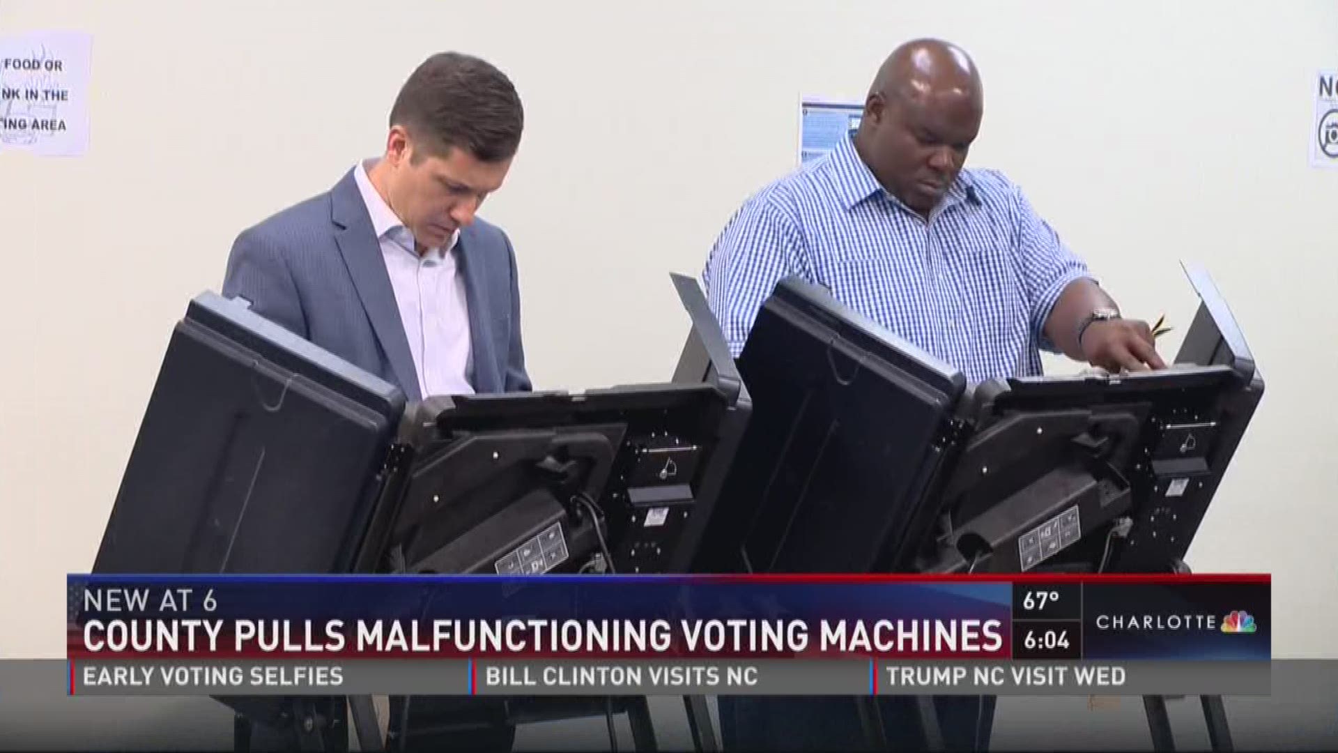Some election officials are receiving complaints that some of the voting machines are malfunctioning.