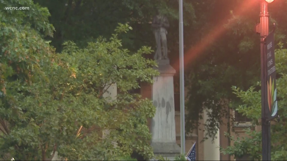 Protesters turn out for 50th night surrounding Statesville confederate