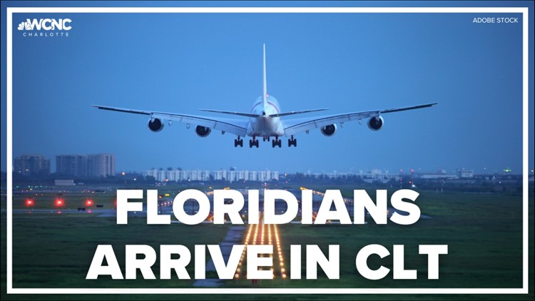 Florida travelers arrive in Charlotte ahead of Hurricane Ian