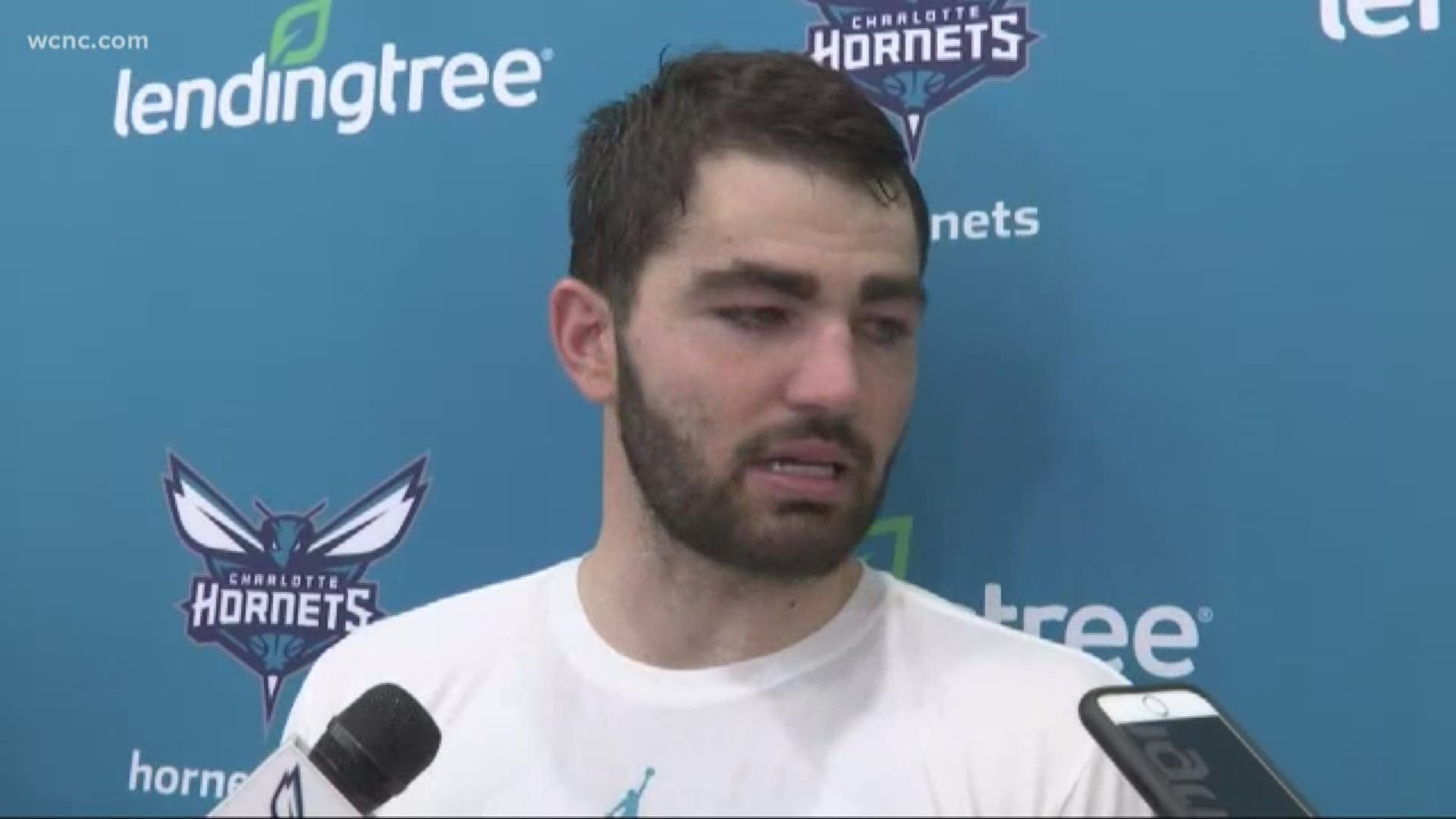 Former Tar Heel Luke Maye worked out for his hometown Charlotte Hornets on Saturday.