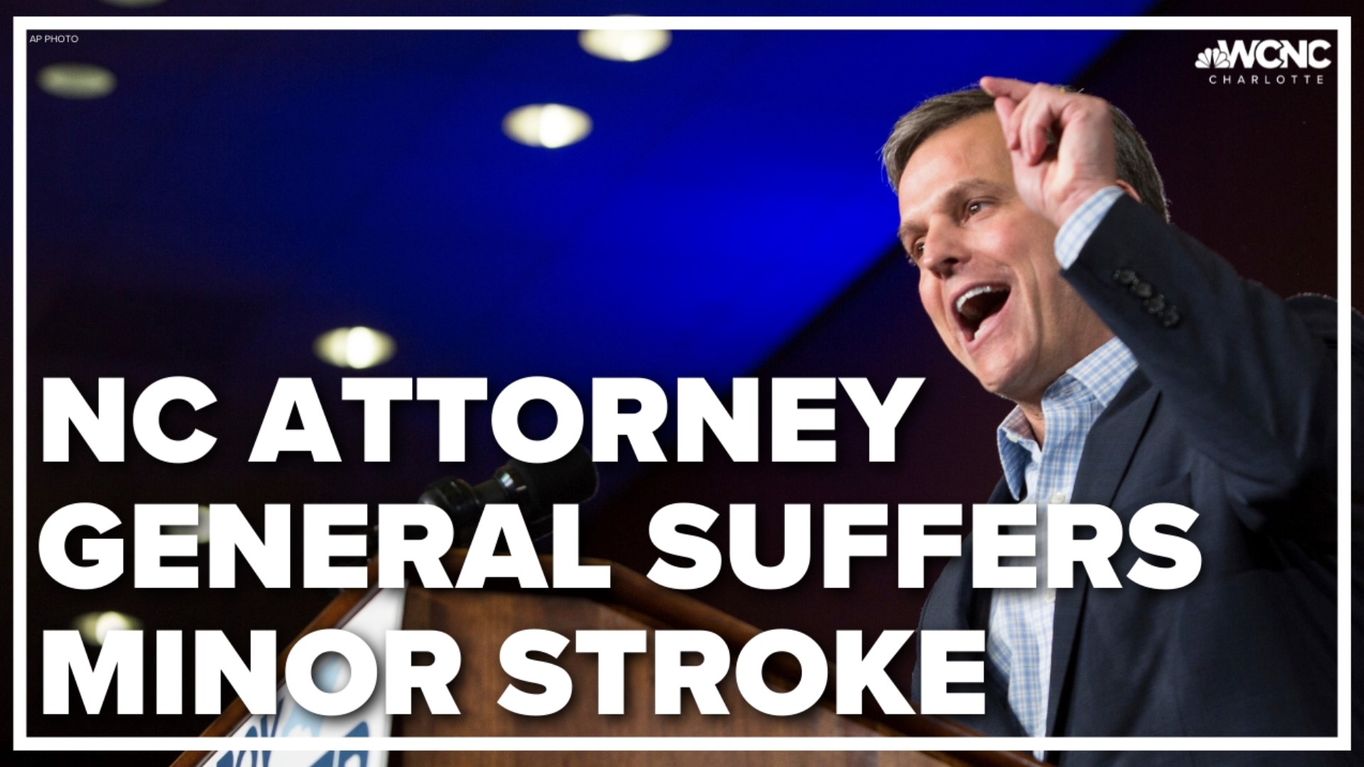 Attorney General Stein is crediting his wife with saving his life because she knew the signs and symptoms of a stroke.