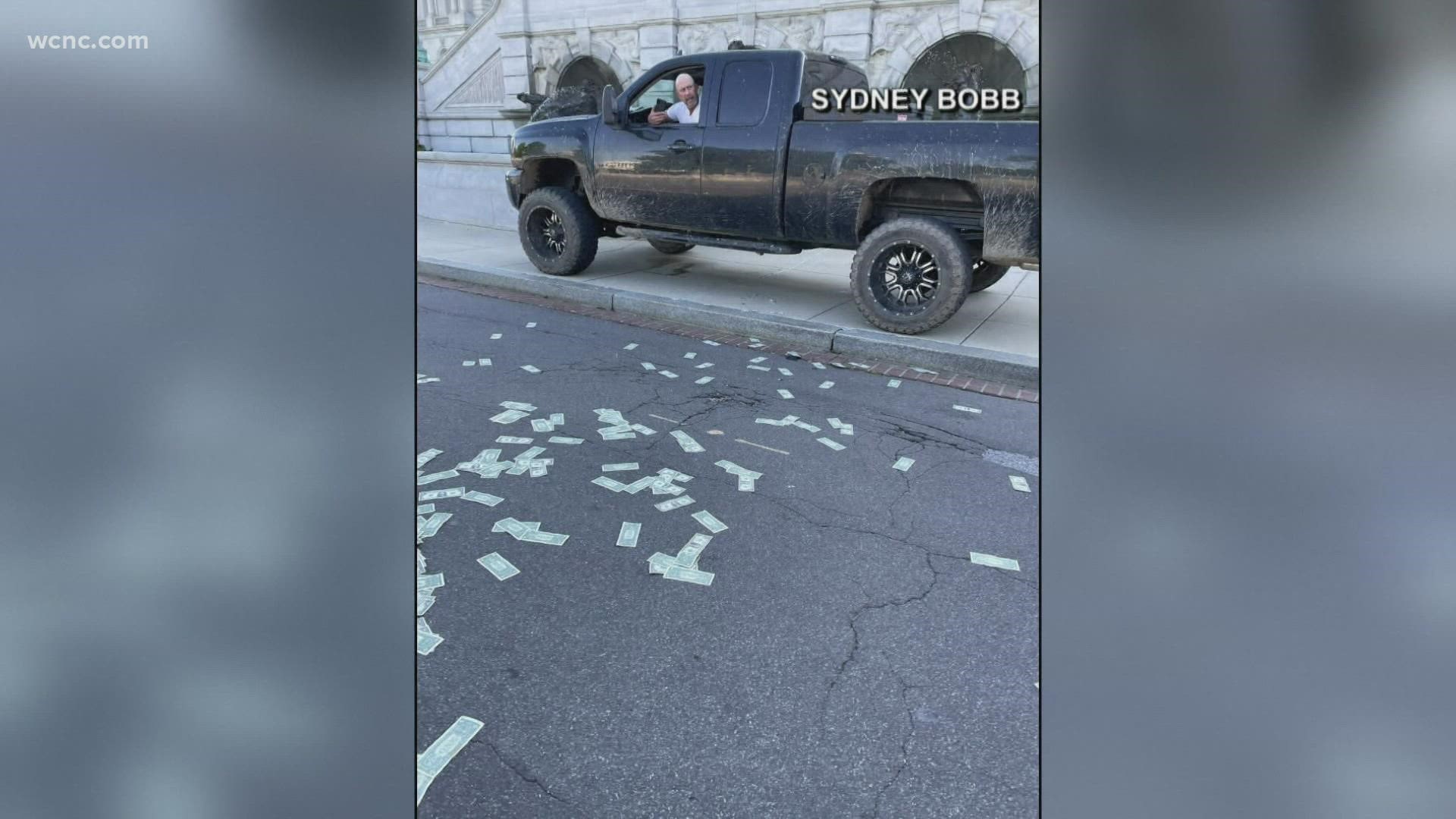 Authorities say Floyd Roseberry parked his truck on the sidewalk in front of the Library of Congress and claimed he had a bomb.