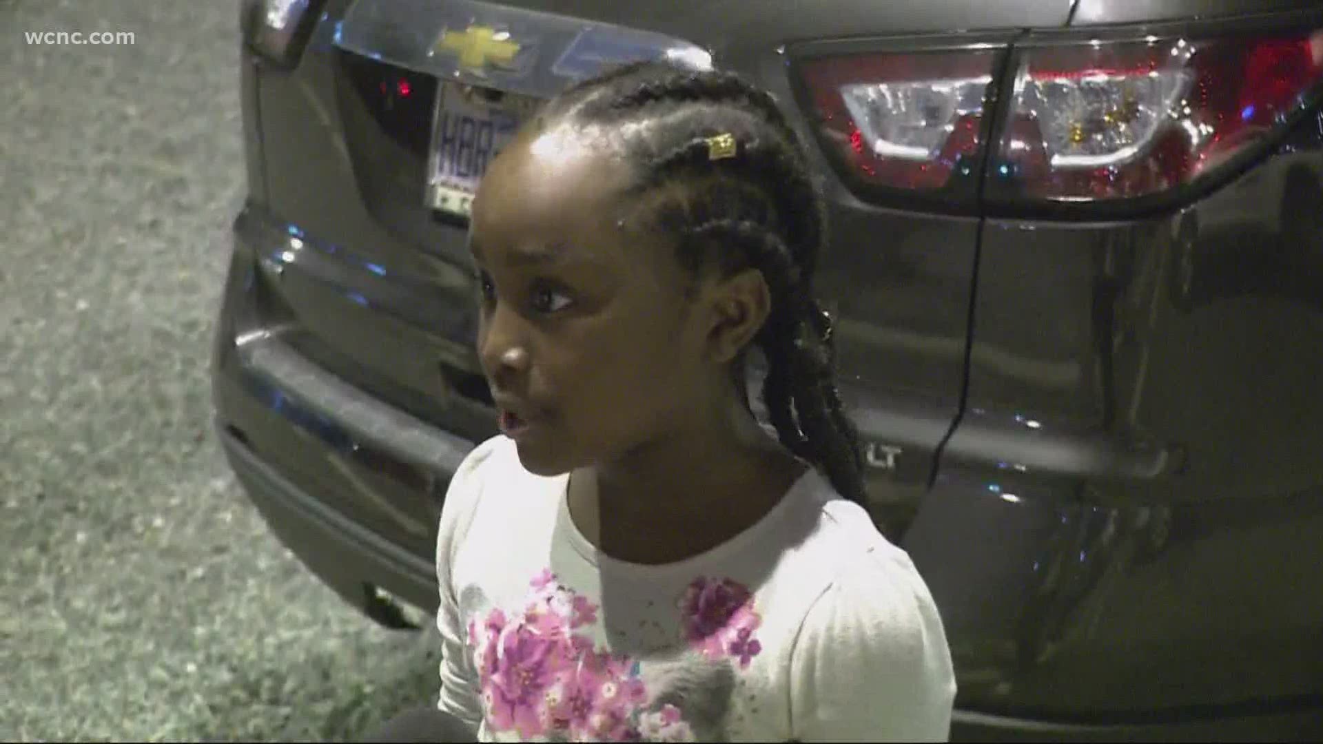 A 9-year-old girl in attendance at the Charlotte protests told WCNC about George Floyd, "he had a daughter, he just wanted to live."