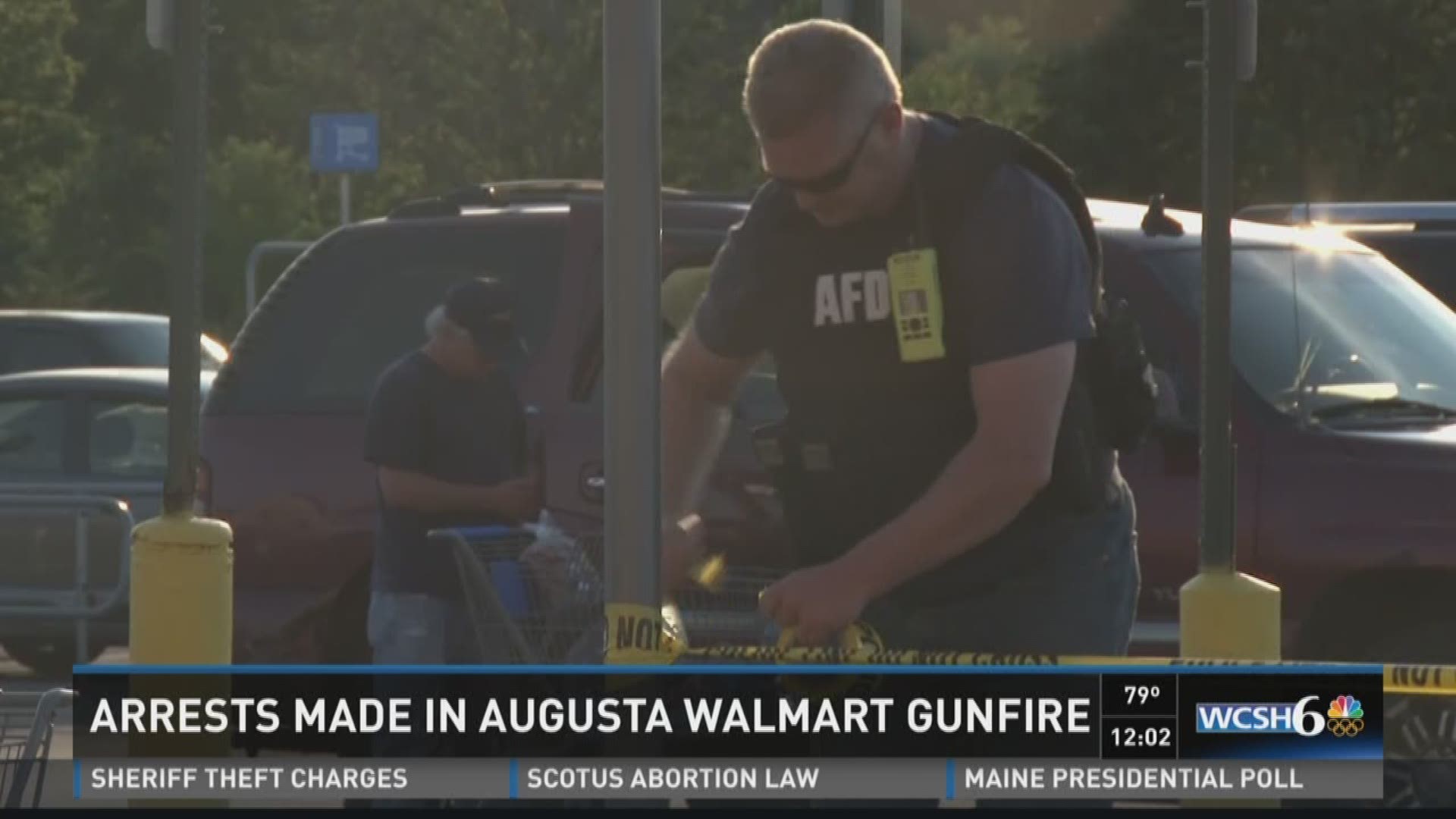 Two armed bystanders use guns to break-up fight in Walmart parking lot. 