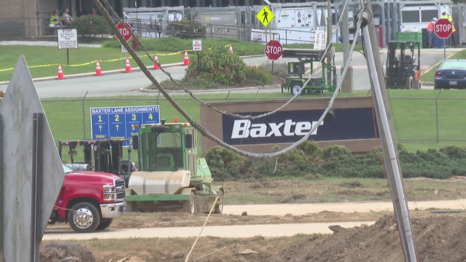 Baxter International's plant in Marion has been shut down since Helene hit.