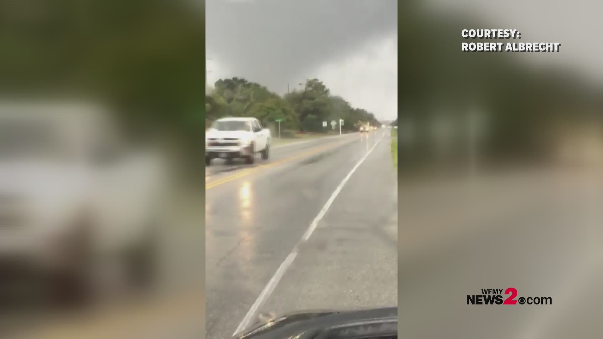Tornado that caused damaged in Emerald Isle captured on video near Bogue Inlet Pier.