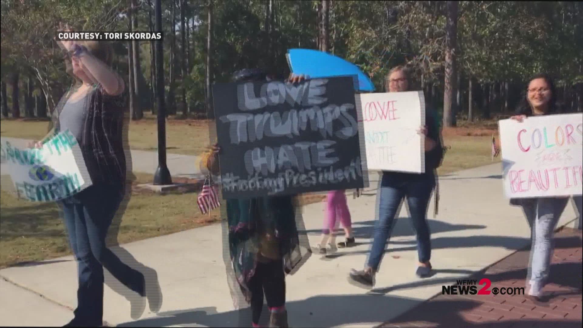 UNC Wilmington Students Hold Not My President Protest