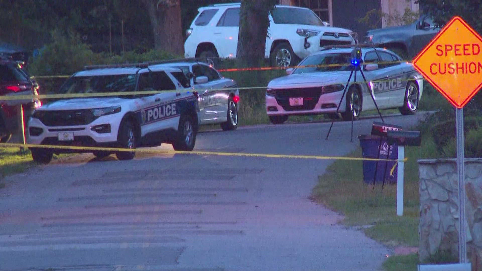 Police say the suspect started fighting the officers on the scene.