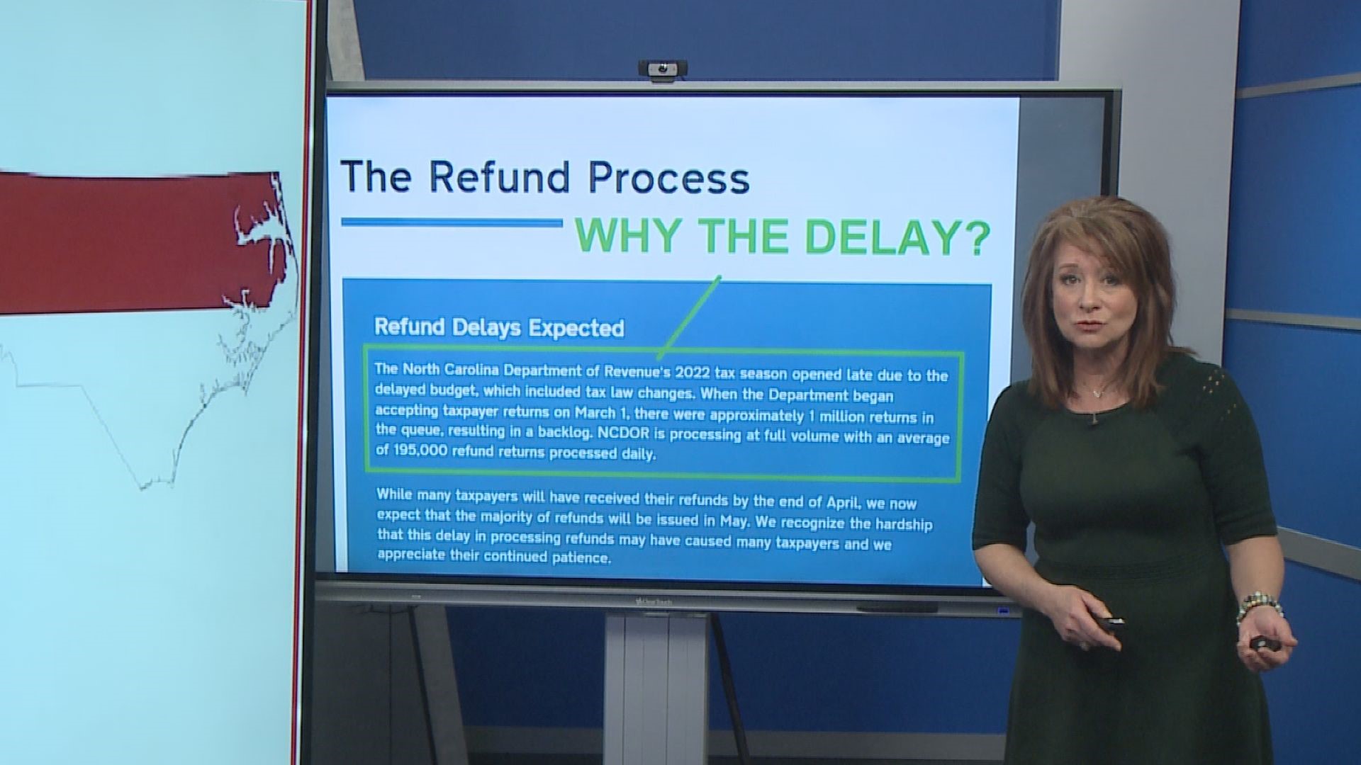 The NC Department of Revenue estimates an average of 195,000 returns are processed daily.