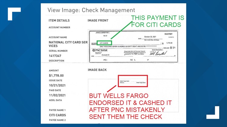 NC woman out $1,778 after her bank sends an electronic check to the wrong place