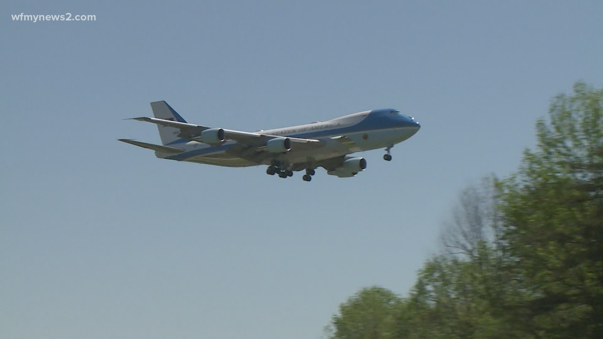 The Air Force Once aircraft has performed touch-and-go's at Piedmont Triad International Airport for years.