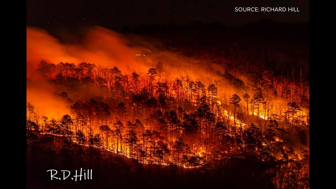 Firefighting crews working to put out blaze on Pilot Mountain - Vimarsana News