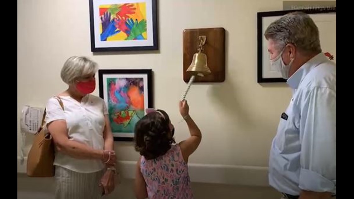 Greensboro girl rings the victory bell to mark end of treatment - Vimarsana News