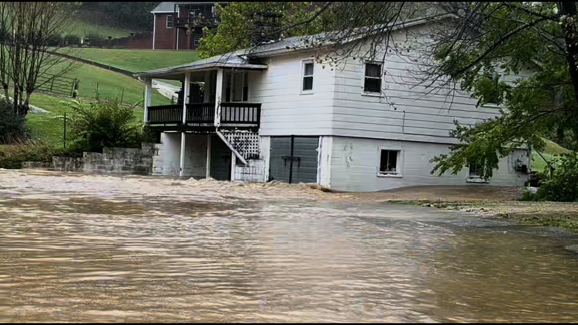 Flooding in Boone caused by Helene.