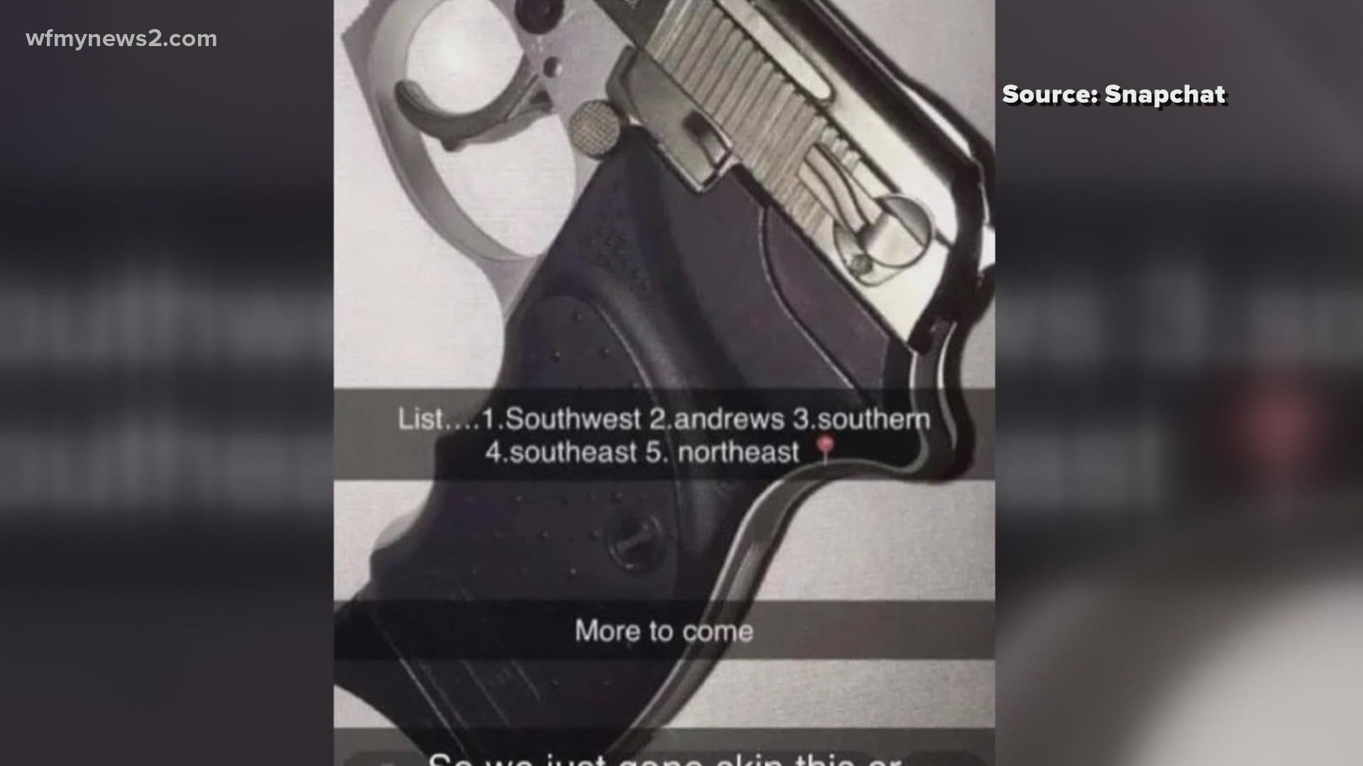 A Southwest High School student was arrested after police say he was making threatening social media posts against five Guilford County schools.