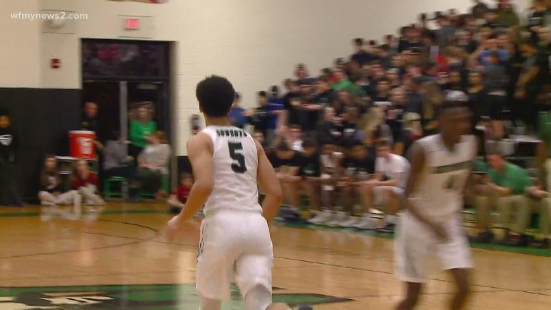 Basketball star Christian Martin remains in the hospital after taking a horrible fall during a playoff game.