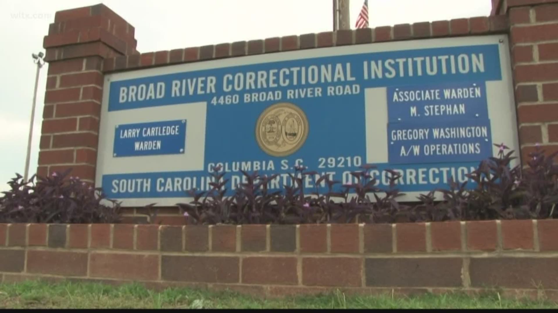 The officer was taken to the hospital for treatment of his injuries at a prison in Columbia.