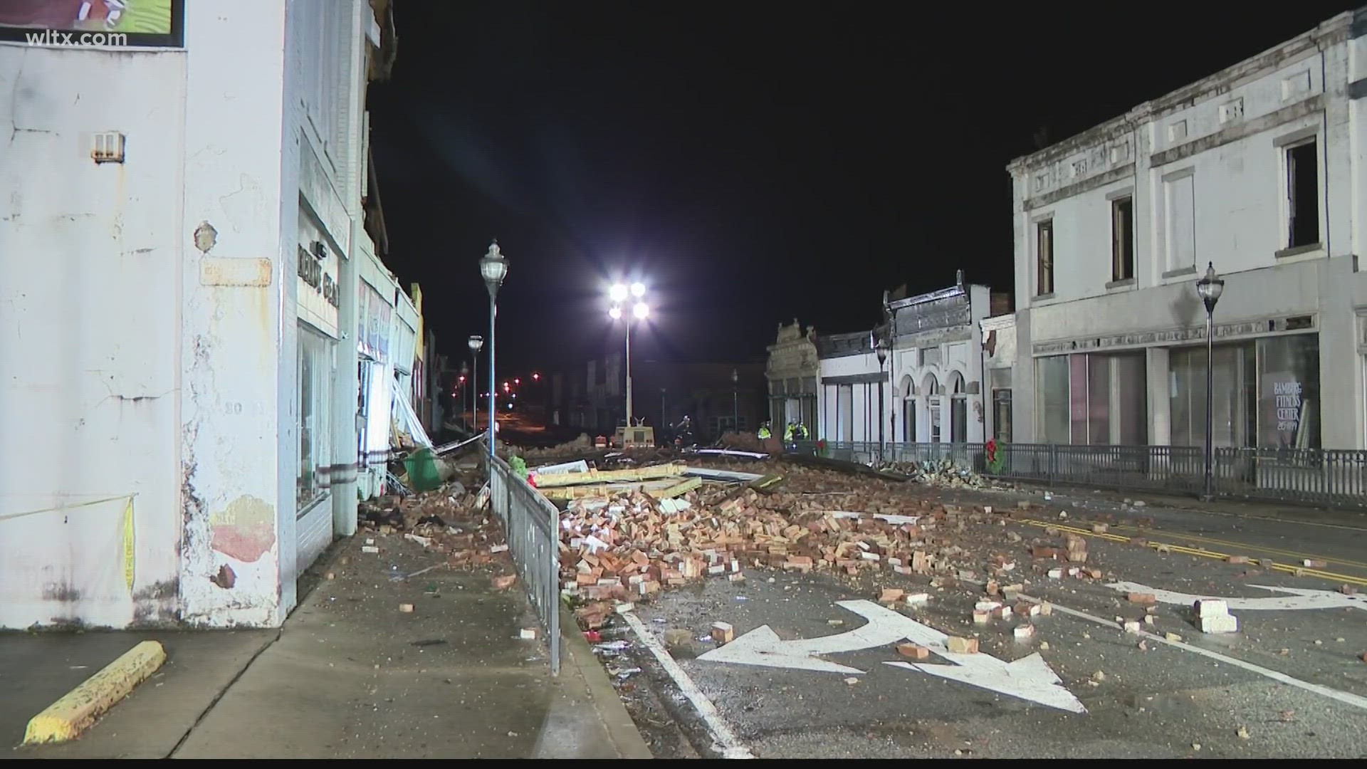 Images from Bamberg appear to show significant damage in the downtown area.