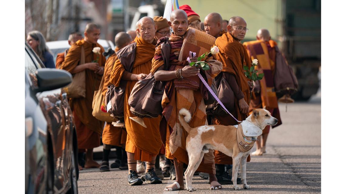 Monks expected to walk through Charlotte for peace this week