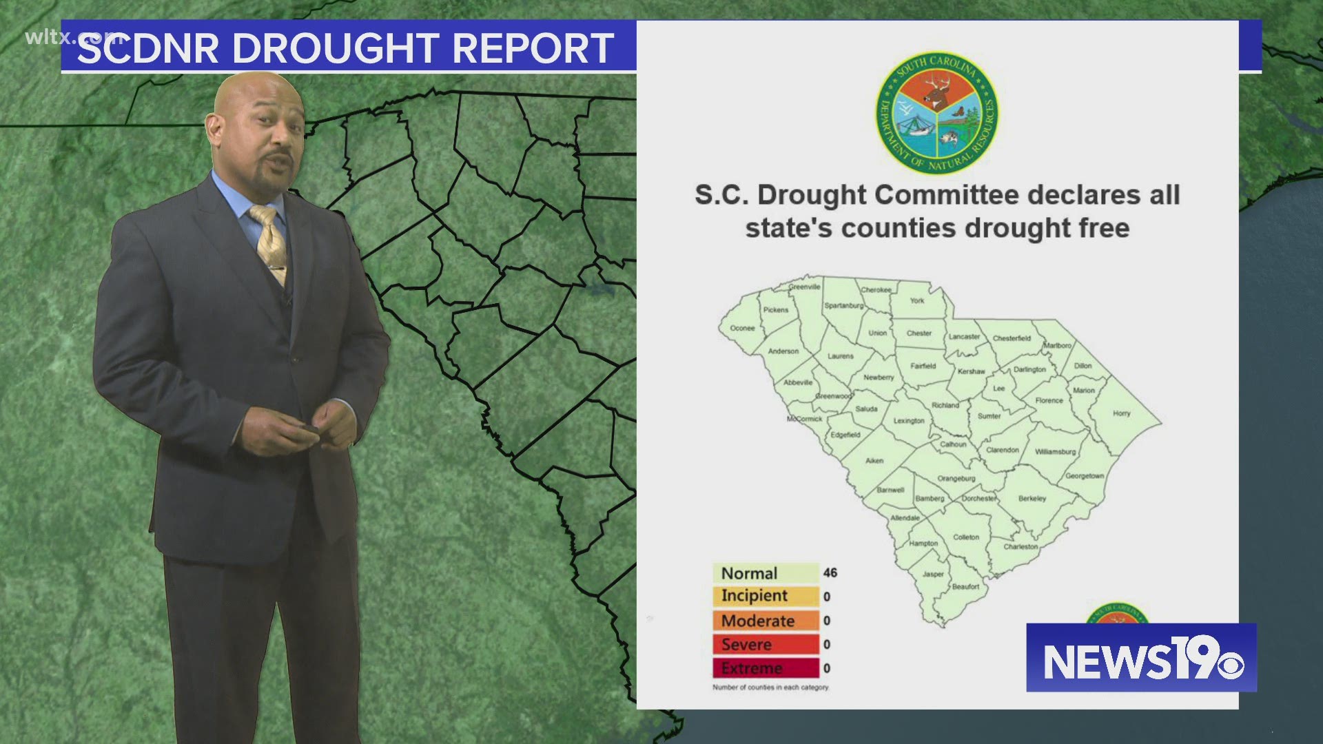 A South Carolina committee that monitors how dry South Carolina is has declared the state is drought free for now.