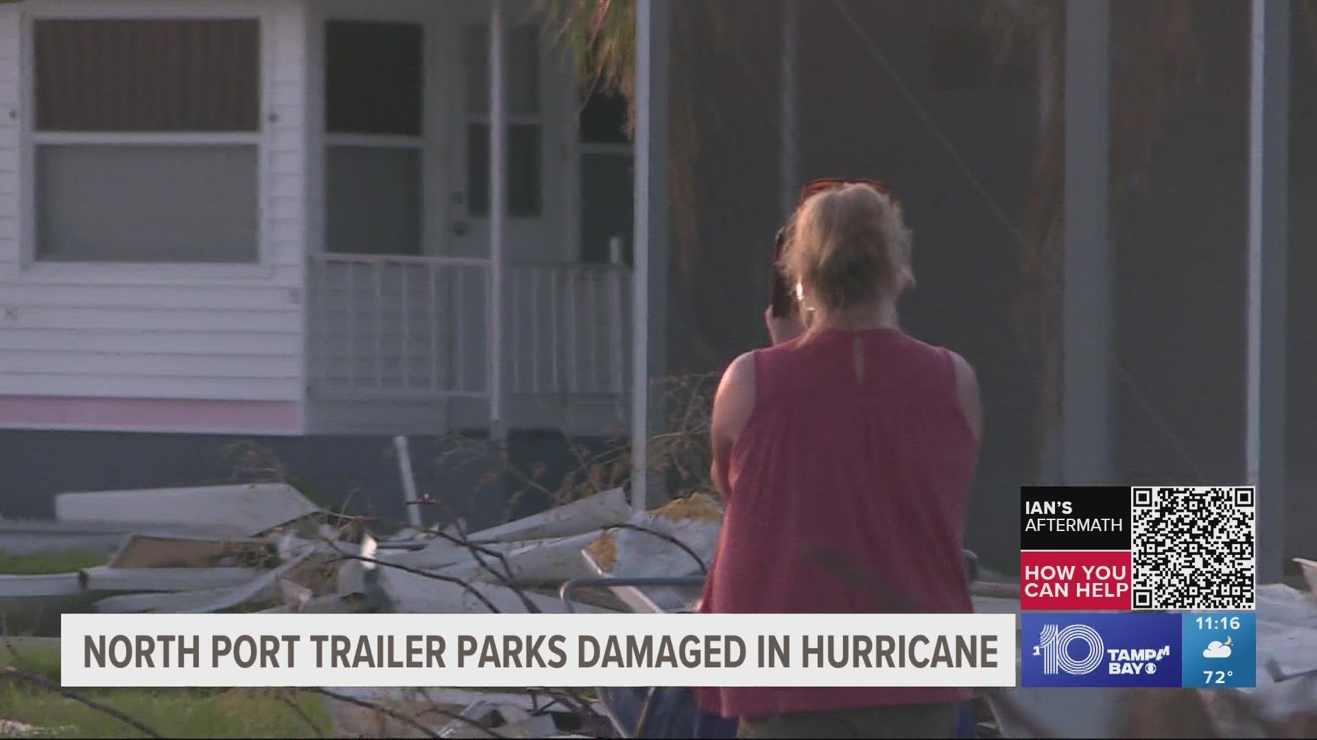 People living in the Harbor Cove community in North Port are still without power.