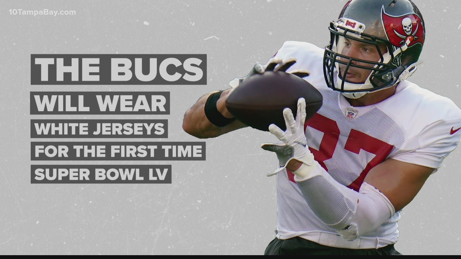 The Bucs will win their white jerseys and pewter pants for Super Bowl LV.