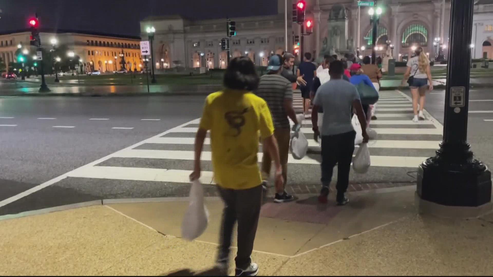 One group of men was dropped off at Union Station this week. Now they're sleeping outside.