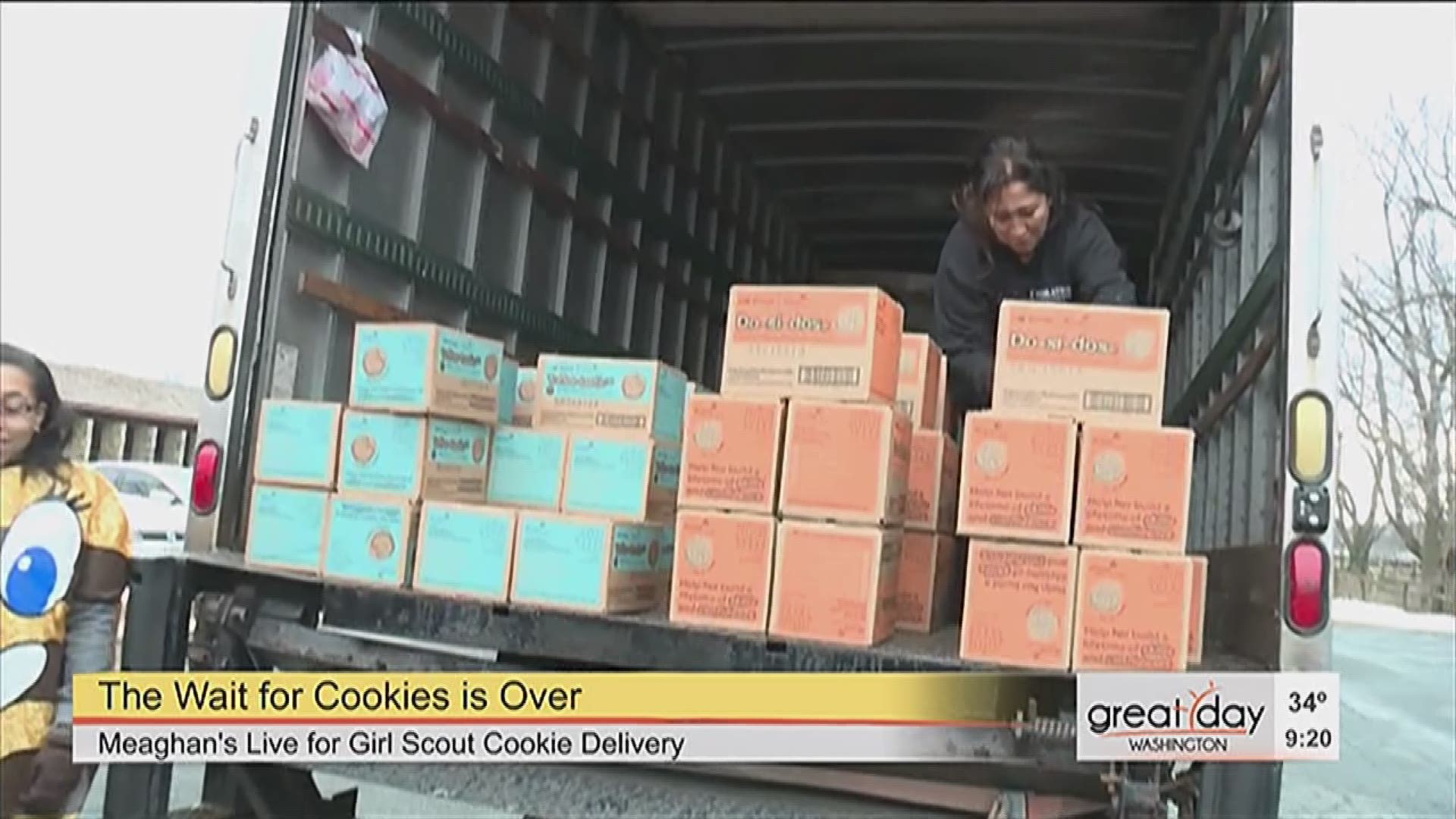 Meaghan Mooney is on the scene as parents and their daughters pick up their cases of Girl Scout Cookies to be delivered, and learns how the Girl Scouts helps young girls grow.