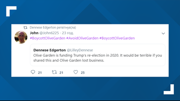Verify Did Olive Garden Contribute Towards Trump S 2020