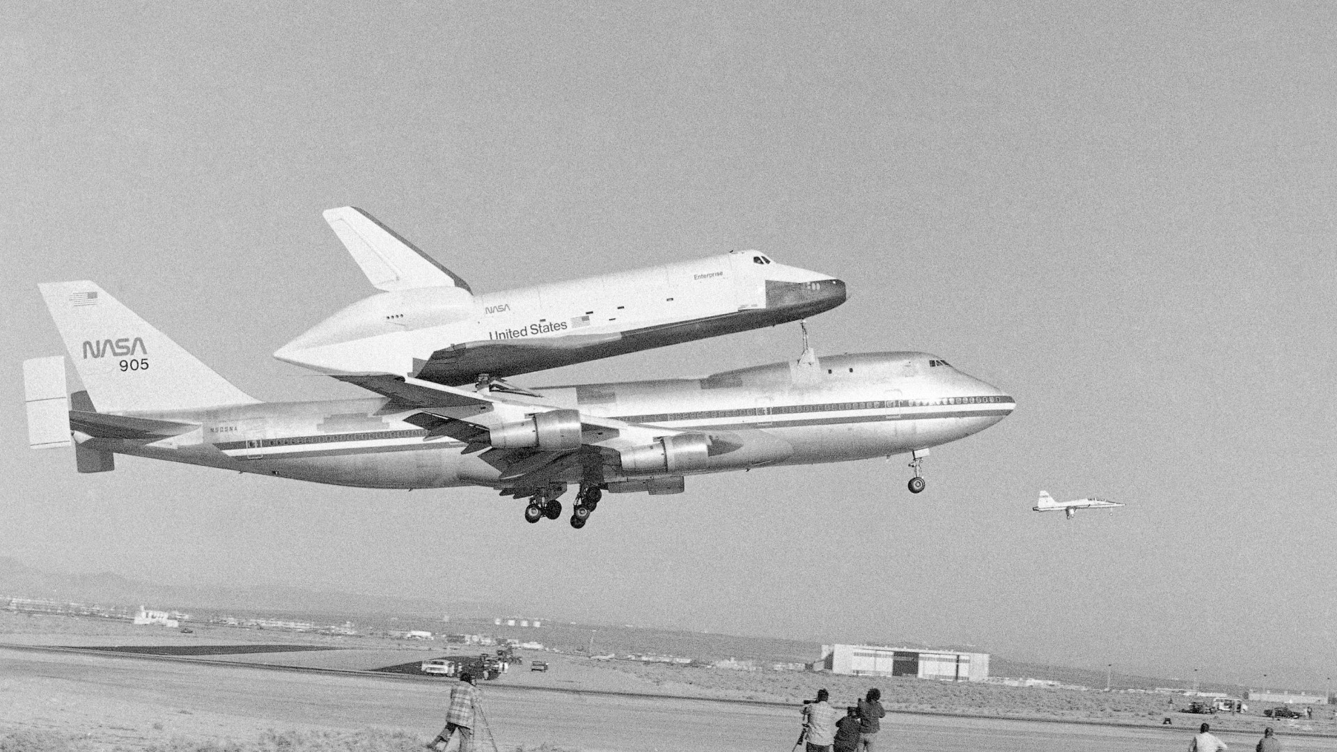 Enterprise took its first free-flight test on Aug. 12, 1977.