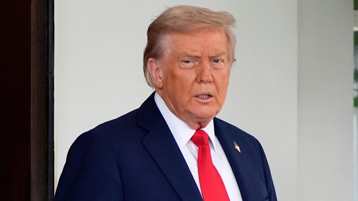 President Trump addresses law enforcement on DC streets Thursday evening