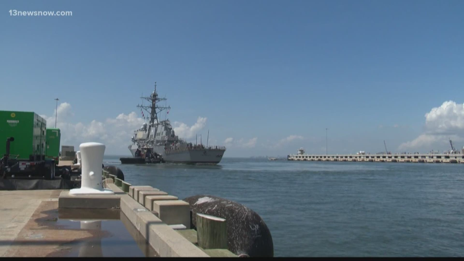 Ships are being sent out to sea to avoid a potential strike from Hurricane Florence