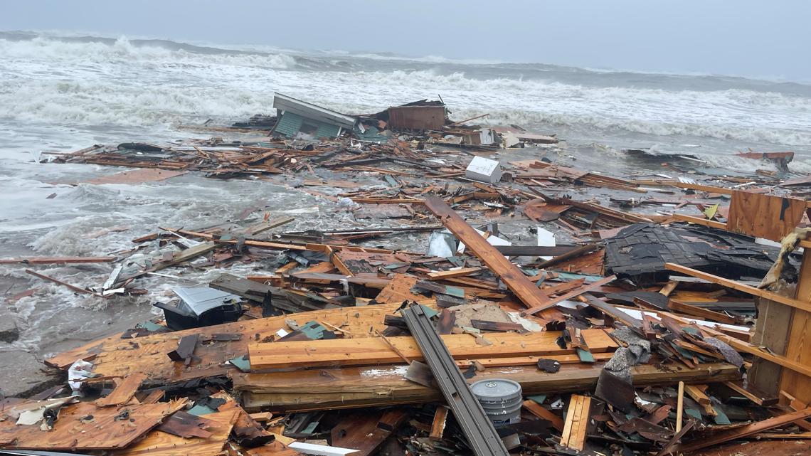 Multiple Oceanfront Homes Collapse in Buxton Amid Severe Coastal Erosion and Hazardous Weather