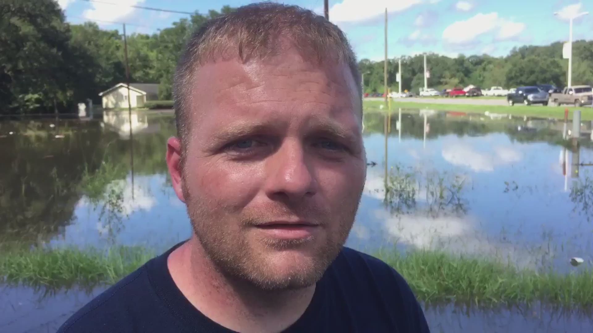 Fire Chief Nelson Pinion describes the flooding in the Ascension Parish town of Sorrento.