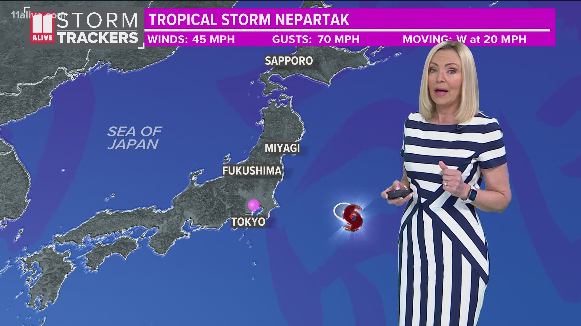 Tropical Storm Nepartak is heading toward Japan.