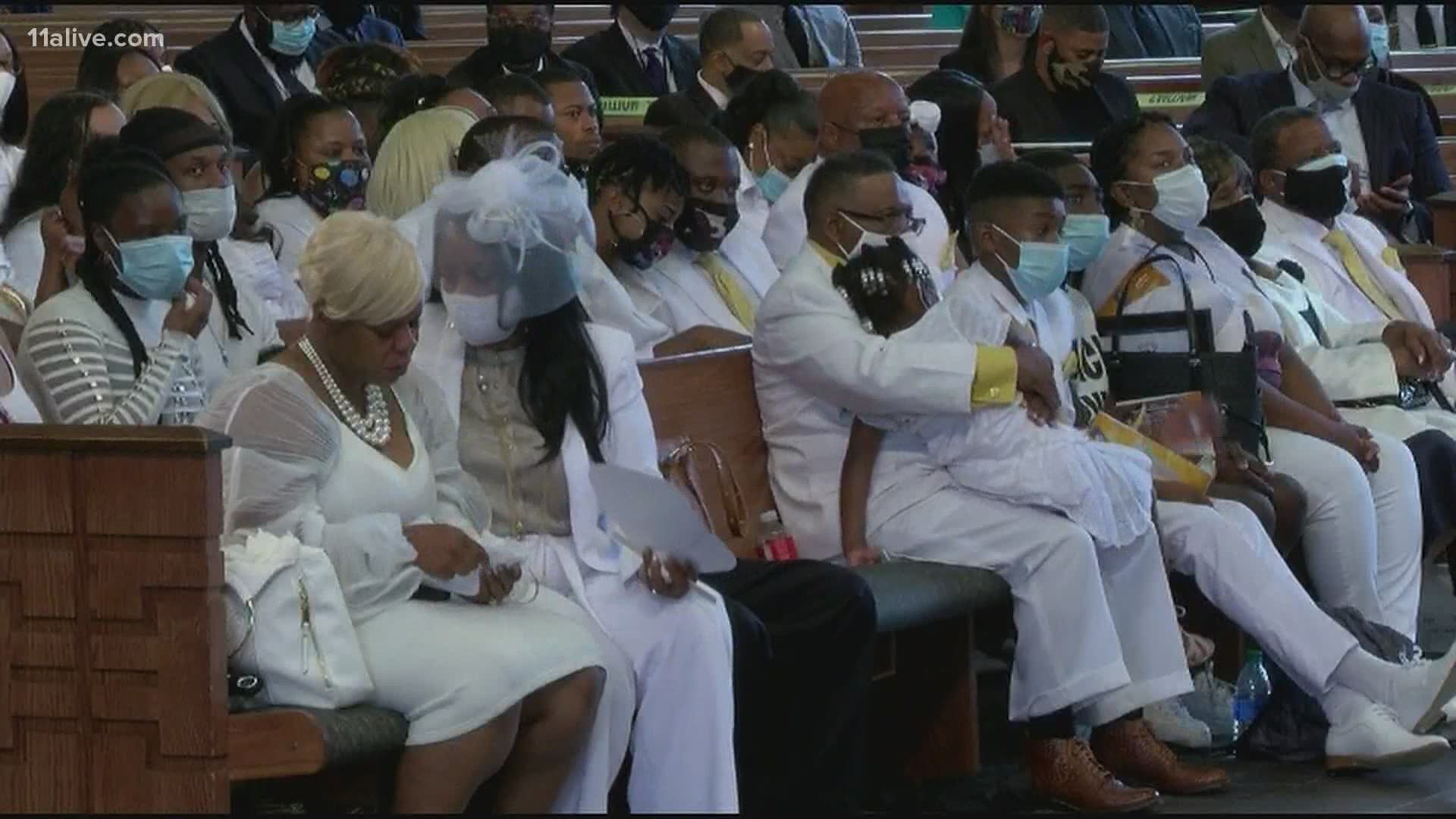 The service was held at Ebenezer Baptist Church in Atlanta.