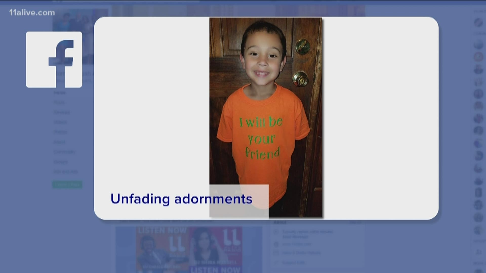 6-year-old, Blake wore a friendship t-shirt to his first day of class at North Fayette Elementary.
