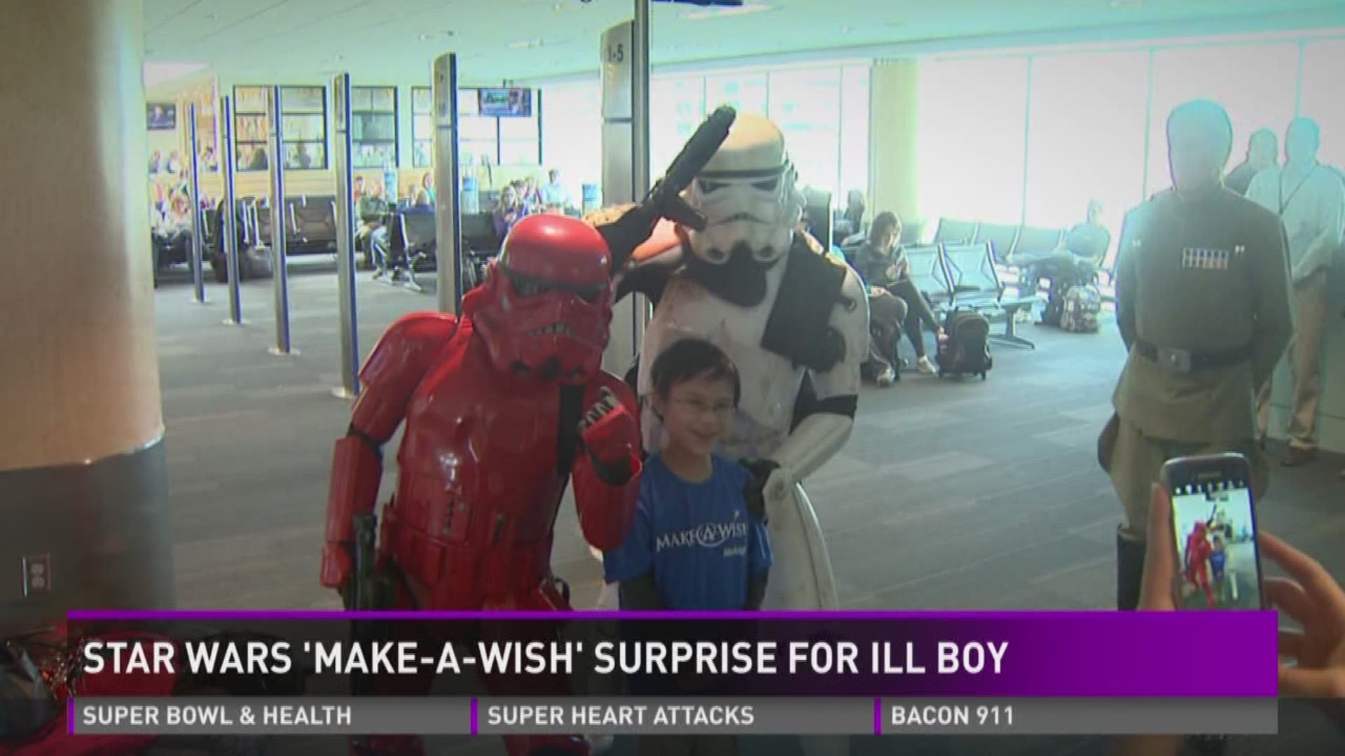 Star Wars 'Make-A-Wish' surprise for ill boy