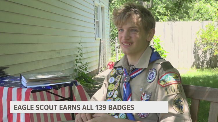 14-year-old Eagle Scout from Whitehall earns all 139 merit badges